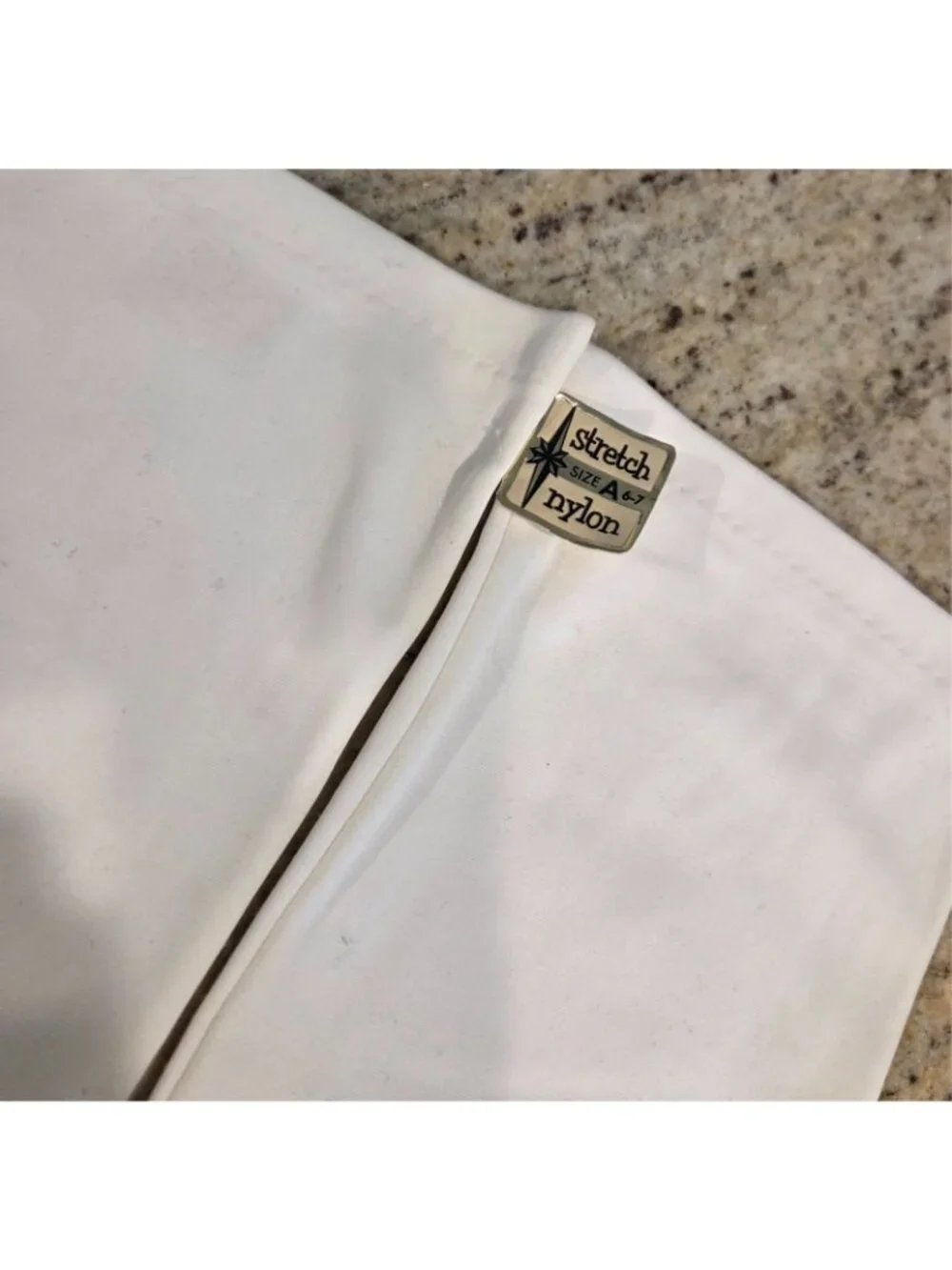 New! Vintage Sz S Off-White Formal Stretch Nylon Opera Gloves 23